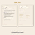 Preview pages: on-the-night fireworks checklist for dogs and fill-in plan