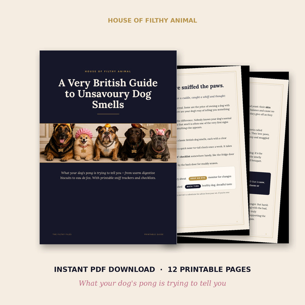 A Very British Guide to Unsavoury Dog Smells printable PDF cover