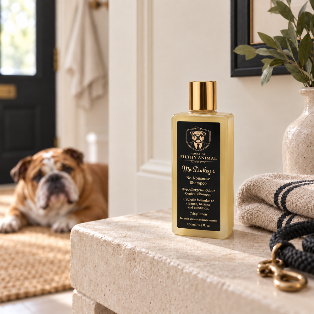 Mr Dudley's luxury prebiotic dog shampoo, hypoallergenic odour control, 200ml