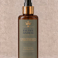 UNBOTHERED hemp and valerian calming spray bottle for dogs on a neutral background